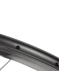 Close-up of 50mm Carbon Disc Brake Road Wheelset 700c Clincher 3K Matte Finish Lightweight rim with spoke holes