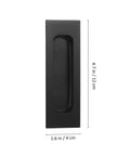 Two Pack Black Recessed Door Pull Handles For Cabinets, Drawers, Sliding Doors, Wardrobes, And Furniture Hardware, Hidden Grip Handles With Easy Install, Durable Metal, Modern Flat Pulls