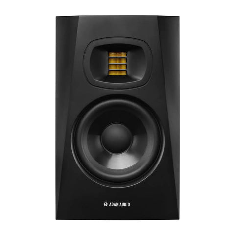 Front view of Pro Studio Monitor Bundle With T5V 5 Inch 70W 2 Way Active Nearfield Monitors Pair for desktop studio setup