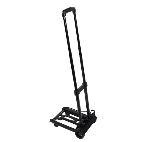 Folding Hand Truck Cart With Large Capacity Lightweight Yet Sturdy Dolly For Shopping Travel Moving And Office Tasks Retractable Tie Rod For Easy Loading And Compact Foldable Design For Car Or Closet Storage black foldable hand truck with retractable handle