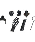 Badass Manganese Steel Drain Auger Cutting Heads 7 Piece Set, assorted cutters and springs for tackling stubborn blockages.