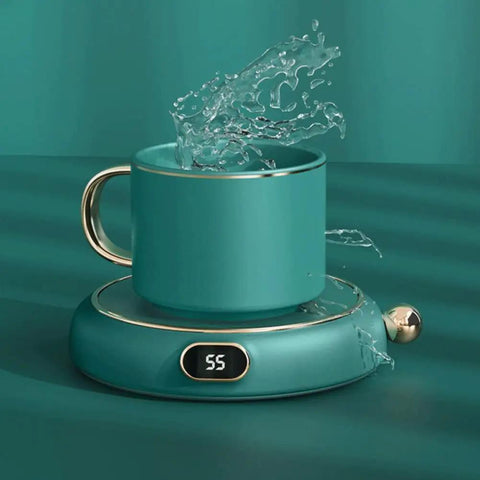 Electric Coffee Mug Warmer Keeps Your Daily Brew Nice And Toasty All Day Long A Total Desk Game Changer Perfect For Hot Cocoa Tea Coffee Soup And Ceramic Mugs with splash effect