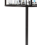 Oil Rubbed Bronze 63-Inch 3-Light Floor Lamp With Metal Frame And Crystal Accents, close-up of crystal detail and stem