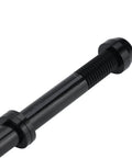 Close-up of Dope 12x142-148mm Adjustable Thru Axle Skewer Kit For Bike Trainers showing CNC aluminum construction and threading.