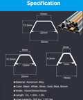 Specifications of Aluminum Cable Raceway Self Adhesive Floor Wire Covers Cord Management Kit For Home Office And Living Room Gray 15mm