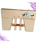 Wooden Mooring Tools for Model Ship Building, showing close-up of measurement tool, part of Sailboat Kit Accessories for alignment.