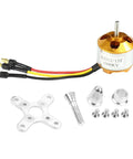 A2212 1000KV Brushless Outrunner Motor 13T With 3.5mm Male Banana Bullet Connectors and mounting accessories