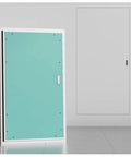 No Fuss Drywall Access Panel 16X35 Inch Paintable Sheetrock Hatch with aluminum frame in a room setting.