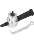 Beast Dual Head Metal Nibbler Drill Attachment For Aluminum And Steel Sheets with wrench, compact nibbler cutter