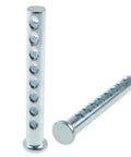 8 Hole Adjustable Clevis Pin Kit in Galvanized Steel, M6 x 50 mm, showing stainless steel shaft with porous eye holes.