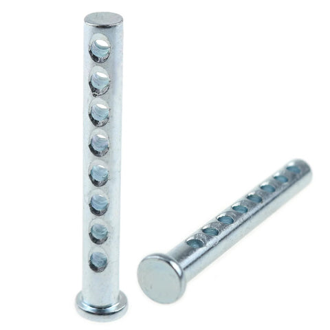 8 Hole Adjustable Clevis Pin Kit in Galvanized Steel, M6 x 50 mm, showing stainless steel shaft with porous eye holes.
