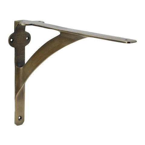 Set Of 2 Heavy Duty Brass Shelf Brackets For 8 10 12 Inch Shelves Gold Finish L Shaped Wall Brackets Adjustable Mounting Hardware Included 7 3 Eighths By 9 7 Eighths Inches Built Tough