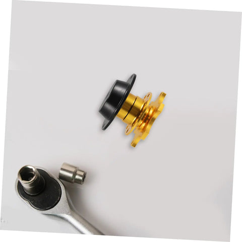 Quick Release Steering Wheel Hub Adapter For Racing Cars, Plug And Play Easy Removal, gold hub adapter with a wrench