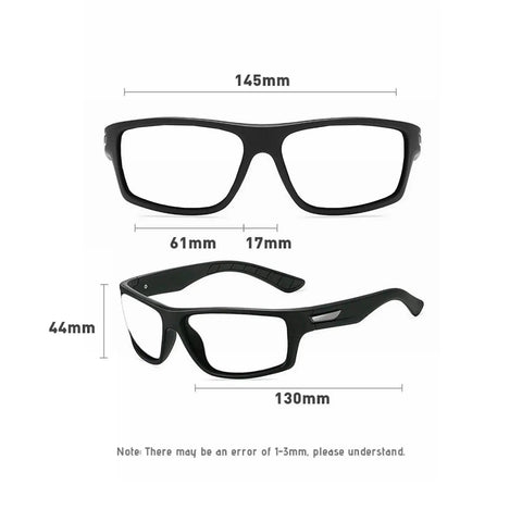 Blue Light Blocking Wraparound Reading Glasses For Men, 1.75 Diopter Sport Goggles With UV400 Protection measuring 145mm width