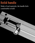 Close-up of Stainless Steel Slide Barrel Bolt showing solid handle detail, designed for Gates Cabinets Windows Fences.