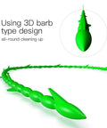 Five In One Drain Snake Kit With Five Pack Flexible Drain Augers showing 3D barb design for effective clog removal.