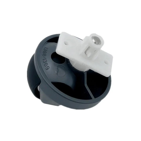 Drive wheel with white mounting bracket on black caster for Roborock Omni front