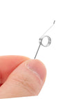 Bulk 20 Pc Torsion Spring Kit For Trash Can Lids With Tiny Iron Nickel Coils, Super Simple Diy Repair And Silent Operation Perfect For Home Maintenance Needs. small silver torsion spring held between fingers