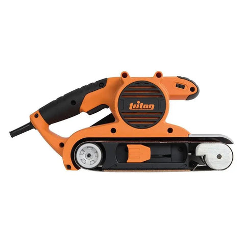 Orange Palm Sander With Flush Edge Sanding, Rubber Overmold Grip For Maximum Control, Belt Tracking Adjustment To Center The Belt, Compact Lightweight Design That Fits In Your Hand, Dust Extraction For A Cleaner, Safer Workspace