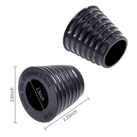 Durable Rubber Patio Umbrella Cone Wedge Plug For Table Hole Openings Two To Two And A Half Inches Fits Poles Up To One And A Half Inches Black Easy Install No Slip Table Hole Cover For Outdoor Dining Set showing dimensions