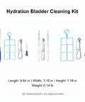 4-Piece Hydration Bladder Cleaning Brush Set For Water Reservoirs And Drinking Tubes Durable PP Plastic