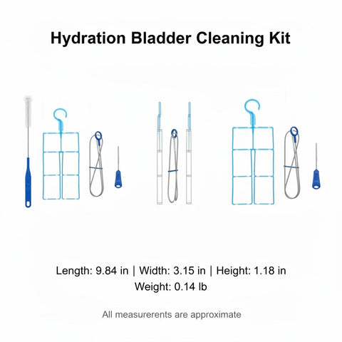 4-Piece Hydration Bladder Cleaning Brush Set For Water Reservoirs And Drinking Tubes Durable PP Plastic