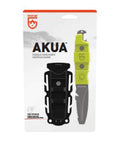 Blunt Tip Paddle Knife With Serrated Blade And Quick Release Sheath Titanium Coated Three Inch Blade