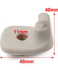 Sun Visor Clip Buckle Replacement Retainer For Jeep Compass 2010-2017 And Patriot 2010-2017, Dodge Caliber 2010 Beige ABS Plastic with dimensions