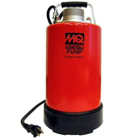 Tough As Nails 1Hp Electric Submersible Centrifugal Pump With 115 Volts Single Phase Motor, red, compact design, for quick dewatering.