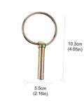 10 Piece Spring Loaded Lynch Pin Set for Zero Turn Mowers and Tractors, Must Have Trailer Hitch Lock Pins, Heavy Duty Zinc Plated Steel Quick Pins Kit for Cars, Trucks, Garden Tractors and More, 10.3cm x 5.5cm