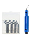 All Purpose Deburring Tool Kit With 360 Degree Rotating Cutter And Replaceable Blades For Wood Metal Plastic Aluminum And Steel