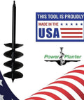 Bulb Auger And Bedding Plant Tool Go To For Faster Garden Planting With A 7 By 28 Inch Drill Bit made in USA with power planter logo