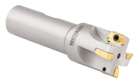 4 Piece 90 Degree Indexable End Mill Set With APKT11T3 Inserts For Steel Stainless Cast Iron And Aluminum Milling, Cutter Diameters One Half Inch, Five Eighths Inch, Three Quarters Inch And One Inch, Features Square Shoulder Face And Side Milling