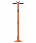 Underhoist Support Stand Three Quarter Ton Capacity With Two Wheels Adjustable Height From Fifty One To Eighty Inches Bearing Mounted Spin Handle And Foot Pedal Built Tough Tubular Steel Vehicle Lift Stand For Auto Repair, front view