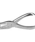 One Handed Hole Punch For Paper, 6 Sheet Capacity, 3.175mm Hole, Chrome Plated Handheld Puncher With Scrap Collector