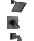 T17T451-RB No-Fuss Touch-Clean Thermostatic Kitchen Faucet In Venetian Bronze Finish components displayed, rustic design