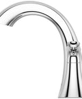 Weller 8 Inch Widespread Bathroom Faucet With Three Hole Setup Dual Handles Dope Chrome Finish Metal Pop Up Drain One Point Two GPM Flow Vanity LG49WR0C spout