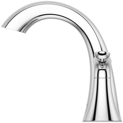 Weller 8 Inch Widespread Bathroom Faucet With Three Hole Setup Dual Handles Dope Chrome Finish Metal Pop Up Drain One Point Two GPM Flow Vanity LG49WR0C spout