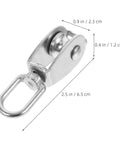 Six Pack Stainless Steel Single Pulley Block M15 Heavy Duty Cable Pulley Roller For Wire Rope Hanging And Lifting Boat Gym Attachments Aerial Work Camping, 2.5 in