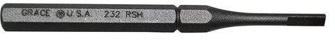 Black notched roll pin holder from Roll Pin Holder Set For Gunsmithing 5 Piece Notched Roll Pin Holders Kit visible on a white surface.