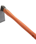 15 Inch By 3 Inch Garden Hoe Tool with carbon steel anti-rust construction and welded wood handle in gray and yellow for soil work.