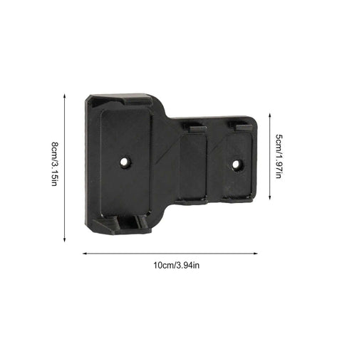 Heavy Duty Mountain Bike Battery Charging Holder With Tool-Free Nylon Storage Rack For Secure Wall Mount Drop Protection Tidy Garage And Workshop E-Bike Organizer Charger Shelf Off Ground, black nylon, 10cm x 8cm