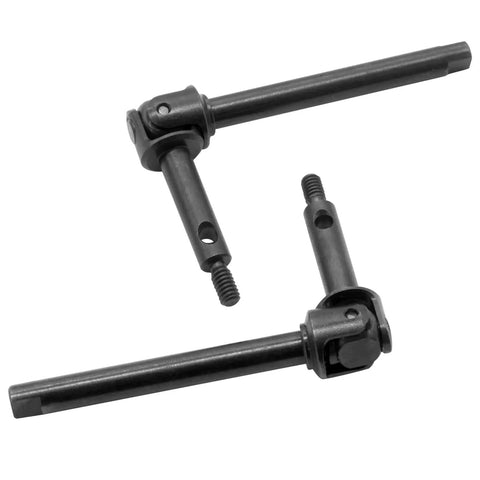 Two Piece Steel Front Axle Drive Shaft CVD Set for Axial SCX24 C10 JLU Bronco Gladiator Deadbolt Upgrades Parts Heavy Duty