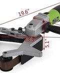Powerful 800W Electric Round Tube Polisher Sander Machine High Speed Belt Grinder For Stainless Steel Polishing Flexible Sanding Tool with dimensions.