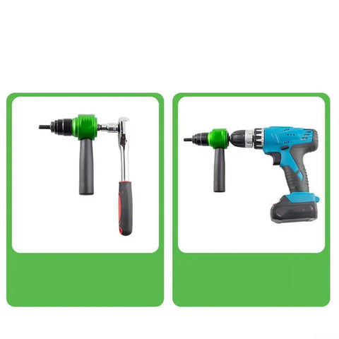 Transform Your Drill Into A Riveter With This Killer Adapter Kit Including Mandrels And Nuts For Effortless Fastening On Any Heavy Duty Project Right Now, green drill riveter adapter kit