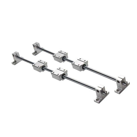 Get This High Precision Linear Guide Rail Kit Featuring Two 8mm Optical Axis Rods With Smooth Bearing Steel Construction For Zero Stick Slip Motion Perfect For Your Next 3D Printer Or CNC Machine Tool Build Upgrade Your Setup Today, 8mm steel rods and blocks