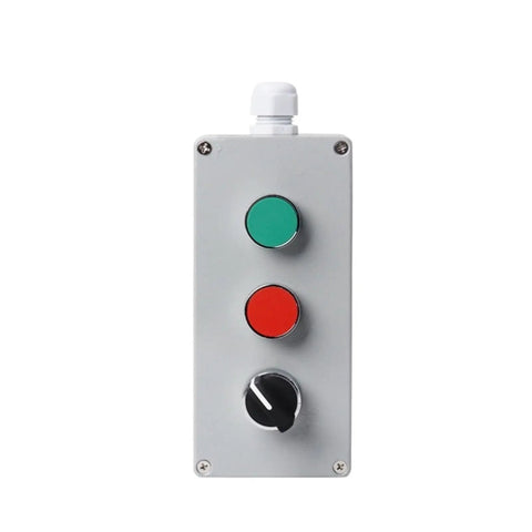 Explosion-Proof Metal Push Button Control Box Waterproof Junction Enclosure With Emergency Start Reset 4 Pole Light