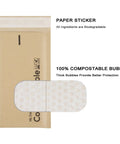4x8 Biodegradable Bubble Mailers 25 Count Kraft Brown Compostable Padded Envelopes Self Seal, Ship Easy Eco Friendly Packaging