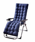 Patio Chaise Lounger Cushion For Indoor Outdoor Use With 6 Ties Comfy Thick Padded Swing Bench Cushion In Navy Blue 61 By 18.9 By 3.1 Inches Breathable Soft Polyester Fade Resistant And Easy To Fluff installed on reclining chair