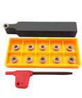 11 Piece RPMT08T2MOE R4 Indexable Carbide Milling Inserts With Five Eighth Inch Shank Holder SRDPN1616H08 Lathe Milling Tool Kit Includes T15 Wrench Heavy Duty Metal Cutting Tools
